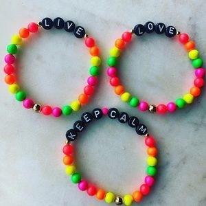 3 neon bracelets